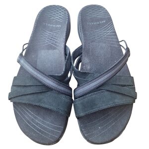 Merrell Women’s Black Multi-Strap Slide Slip On Sandals 8.5